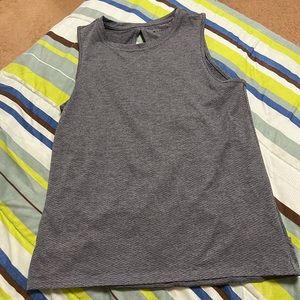 Athleta Open Back Essence Tank Heathered Gray